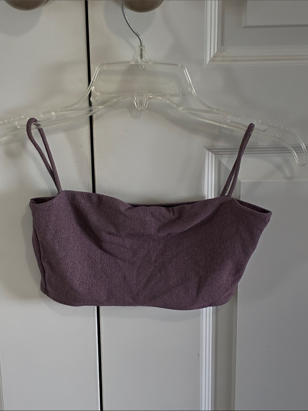 Lilac Spaghetti-Strap Cropped Dance Top